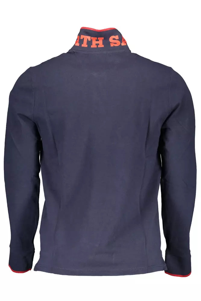 Elegant Long-Sleeved Polo with Contrasting Accents