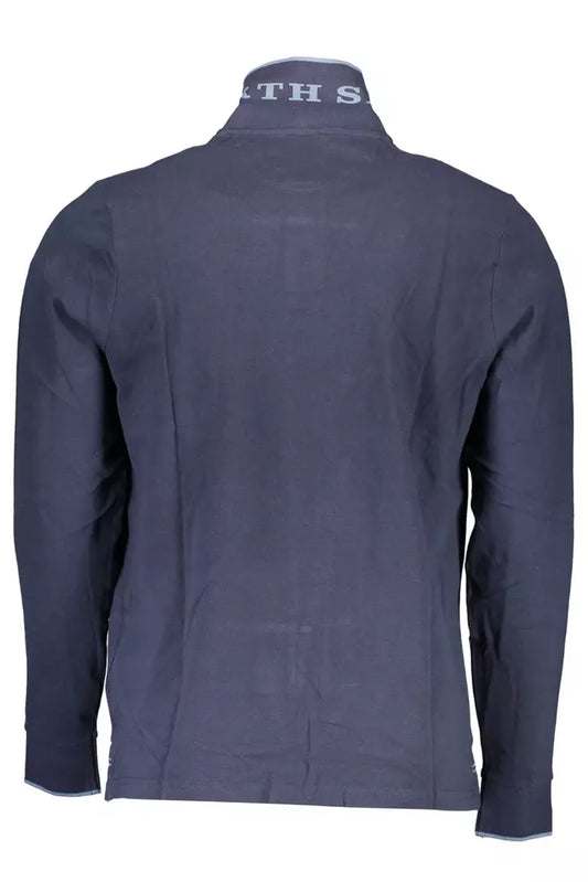 Elegant Long-Sleeved Polo with Contrasting Accents