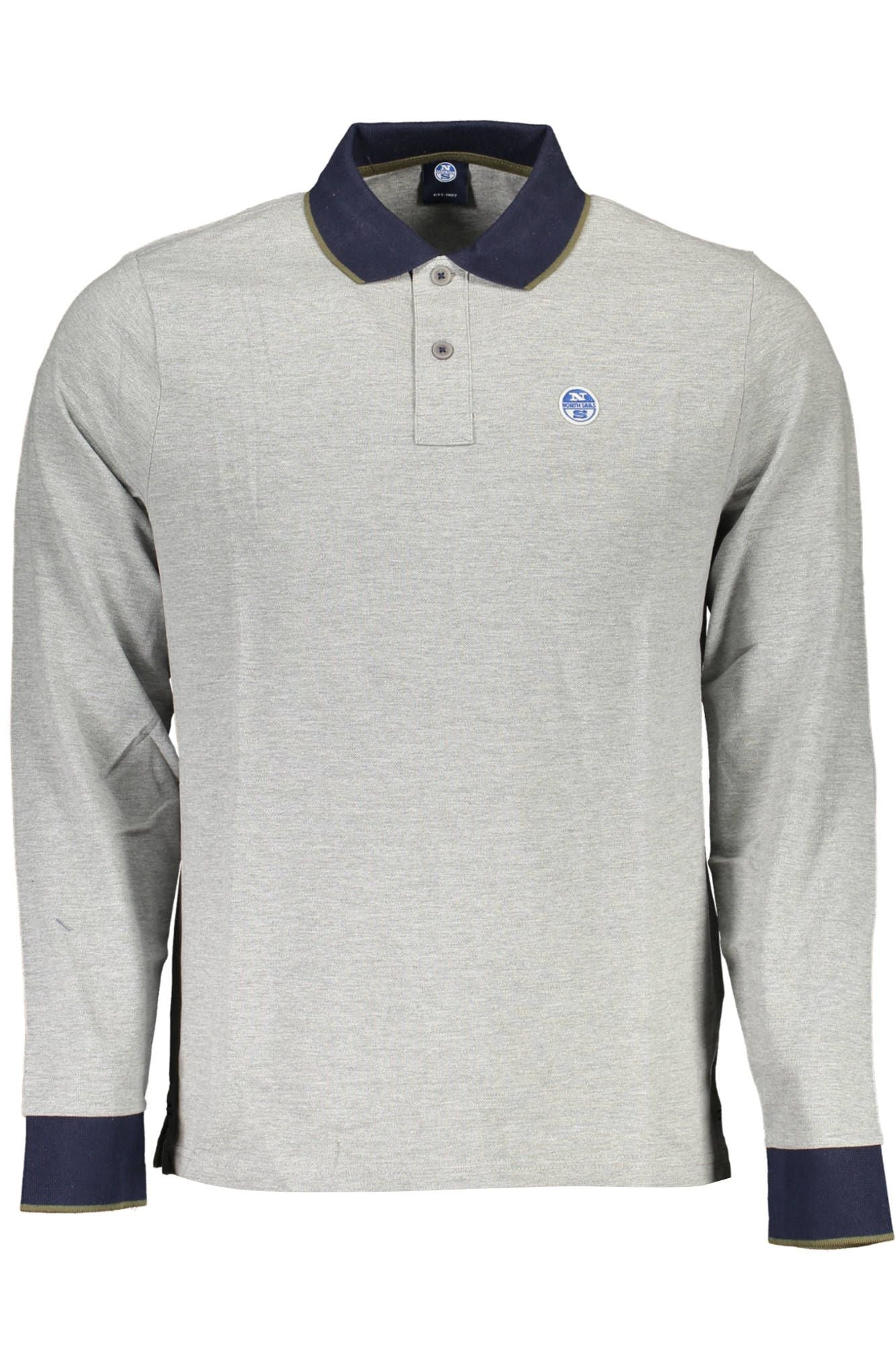 Sleek Long-Sleeved Contrasting Polo