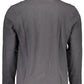 Elegant Long-Sleeved Gray Polo Shirt
