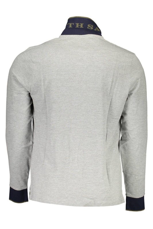 Sleek Long-Sleeved Contrasting Polo