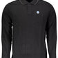 Sleek Long-Sleeve Polo with Contrasting Accents