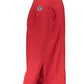 Elegant Long-Sleeved Red Polo with Contrasting Details