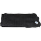 Elegant Black Mixed Material Scarf