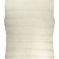 Chic White Sleeveless Jacket with Logo Detail