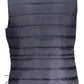 Chic Sleeveless Blue Recycled Fiber Jacket