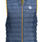 Eco-Chic Sleeveless Zip Jacket in Blue