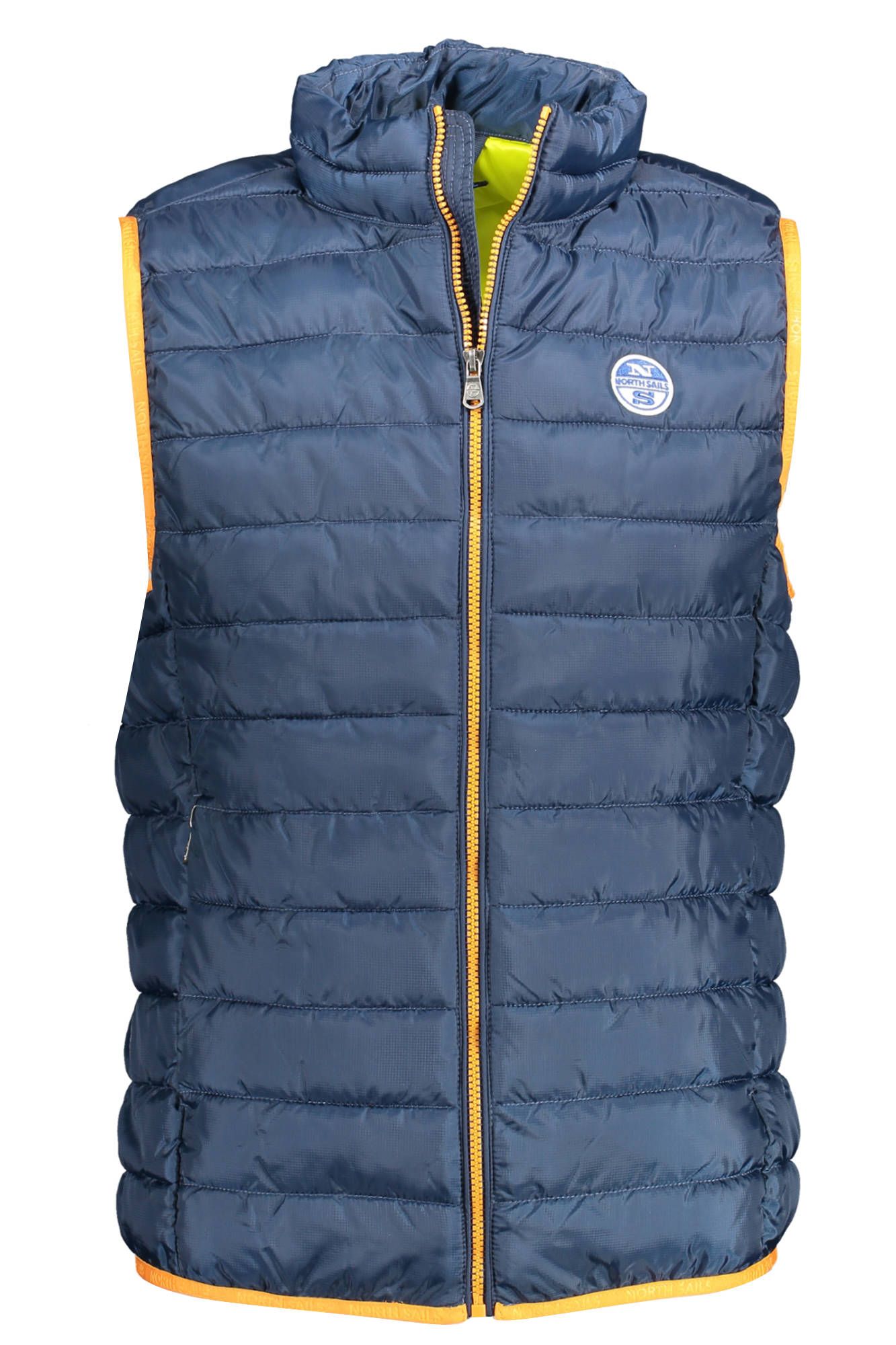 Eco-Chic Sleeveless Zip Jacket in Blue