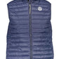 Sleek Sleeveless Zip Jacket with Logo Detail