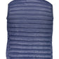 Sleek Sleeveless Blue Jacket with Zip Detail