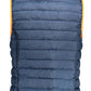 Eco-Chic Sleeveless Zip Jacket in Blue