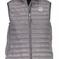 Sleek Sleeveless Gray Polyamide Vest