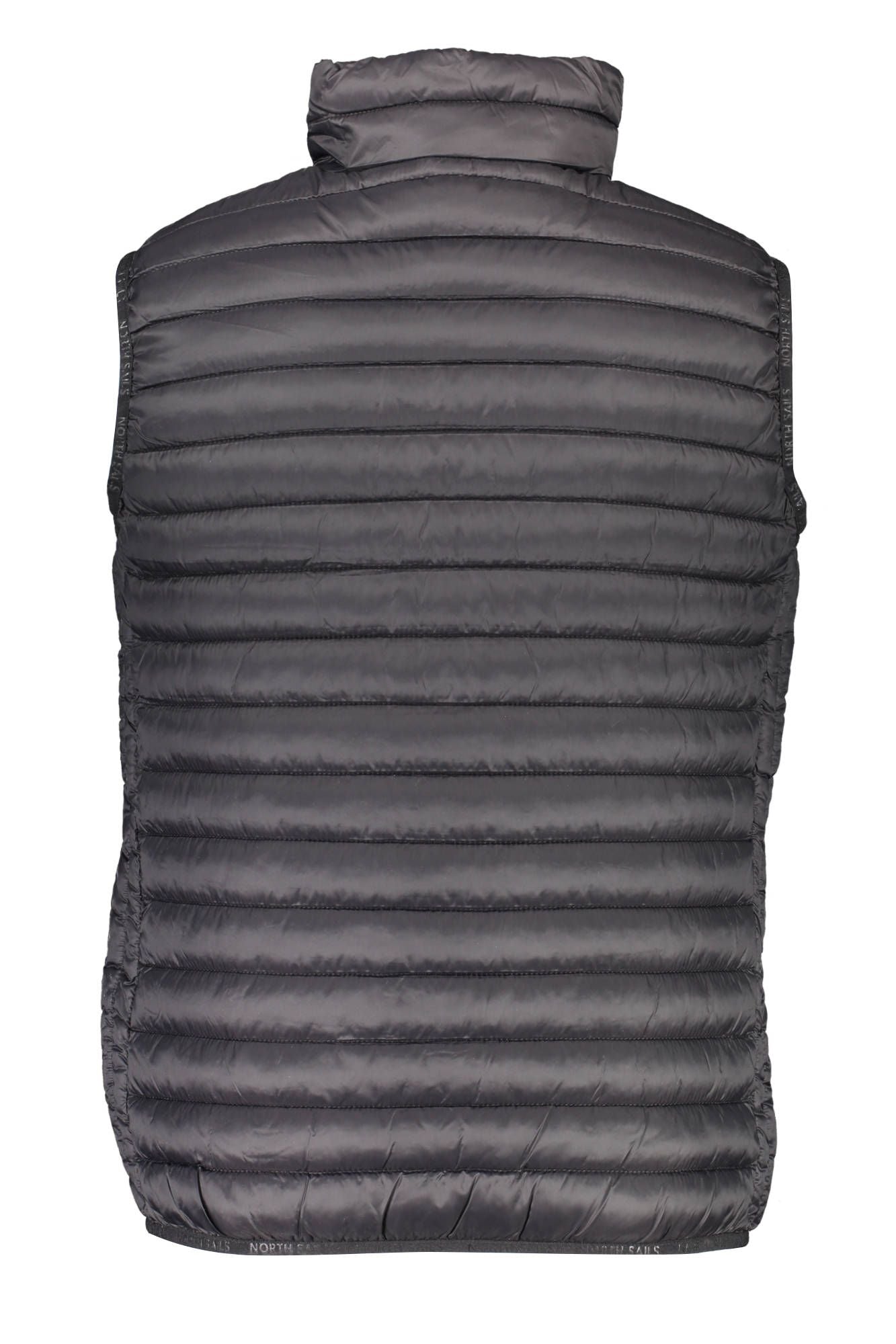 Sleek Black Sleeveless Polyamide Jacket