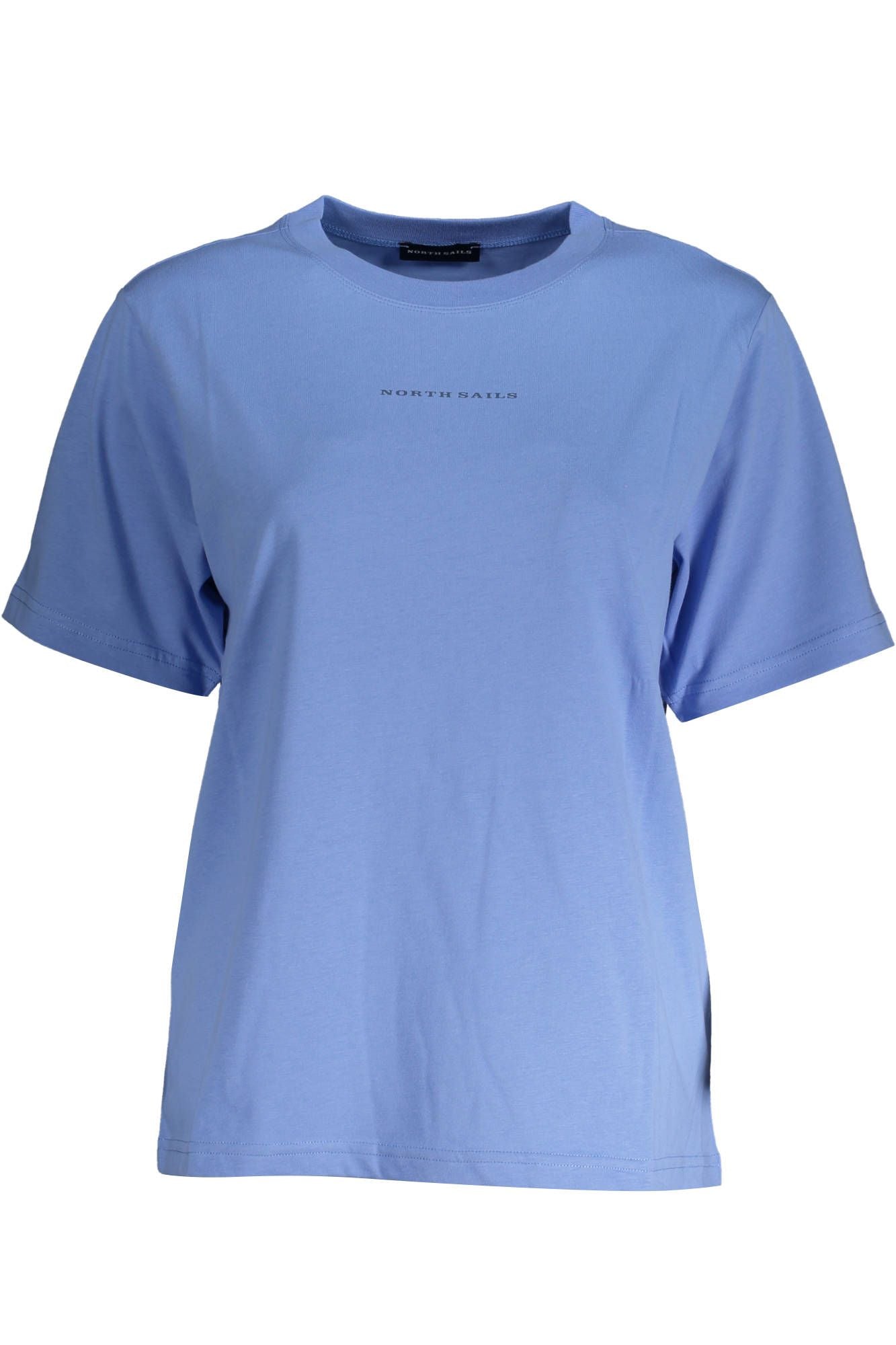 Eco-Friendly Light Blue Tee with Chic Print