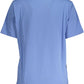 Eco-Friendly Light Blue Tee with Chic Print