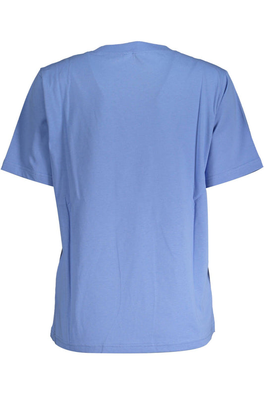 Eco-Friendly Light Blue Tee with Chic Print