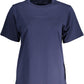 Blue Organic Cotton Tee with Iconic Print