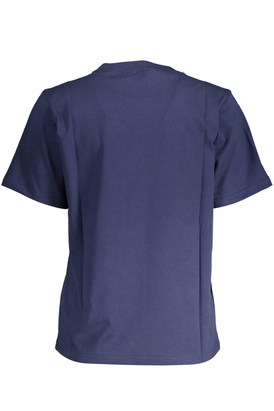 Blue Organic Cotton Tee with Iconic Print