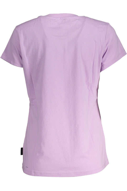 Chic Organic Cotton Pink Tee with Emblem