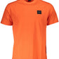 Vibrant Orange Organic Tee with Iconic Emblem