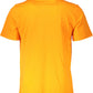 Vibrant Orange Cotton Tee with Logo Print