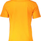 Vibrant Orange Round Neck Cotton Tee