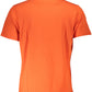 Vibrant Orange Organic Tee with Iconic Emblem