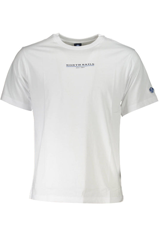 Organic White Comfort Tee with Logo Print