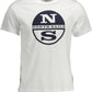 Elegant White Printed Round Neck Tee