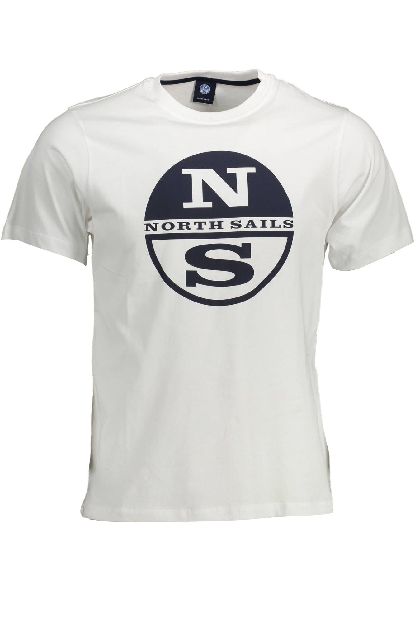Elegant White Printed Round Neck Tee