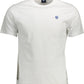 Elegant White Round Neck Cotton Tee
