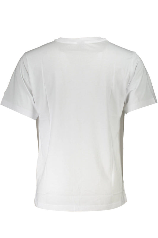 Organic White Comfort Tee with Logo Print