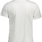 Elegant White Printed Round Neck Tee