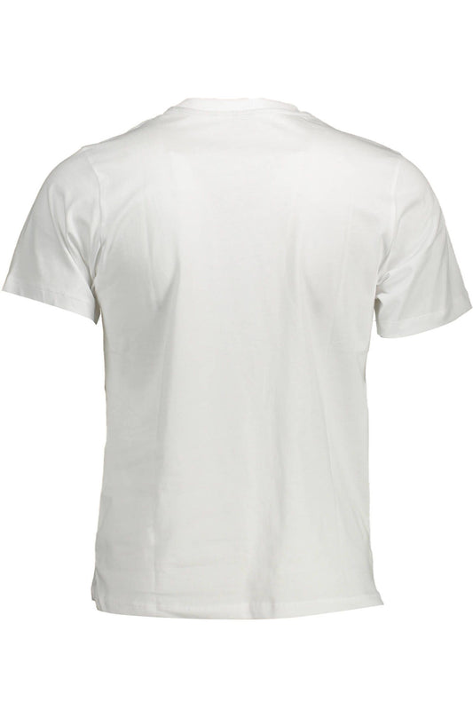 Elegant White Printed Round Neck Tee