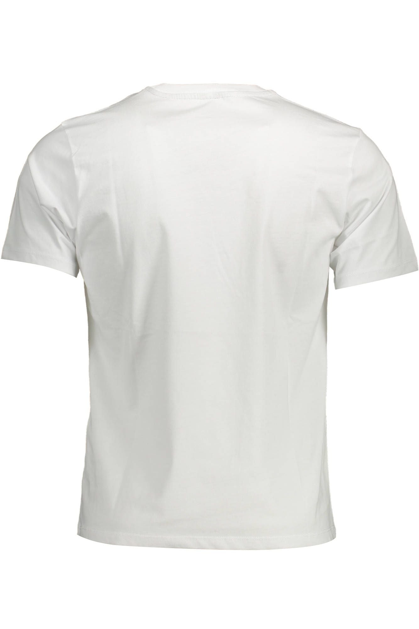 Elegant White Round Neck Cotton Tee