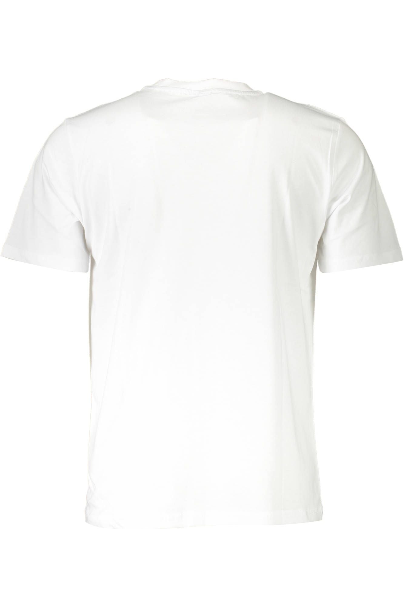 Elegant White Round Neck Tee with Print