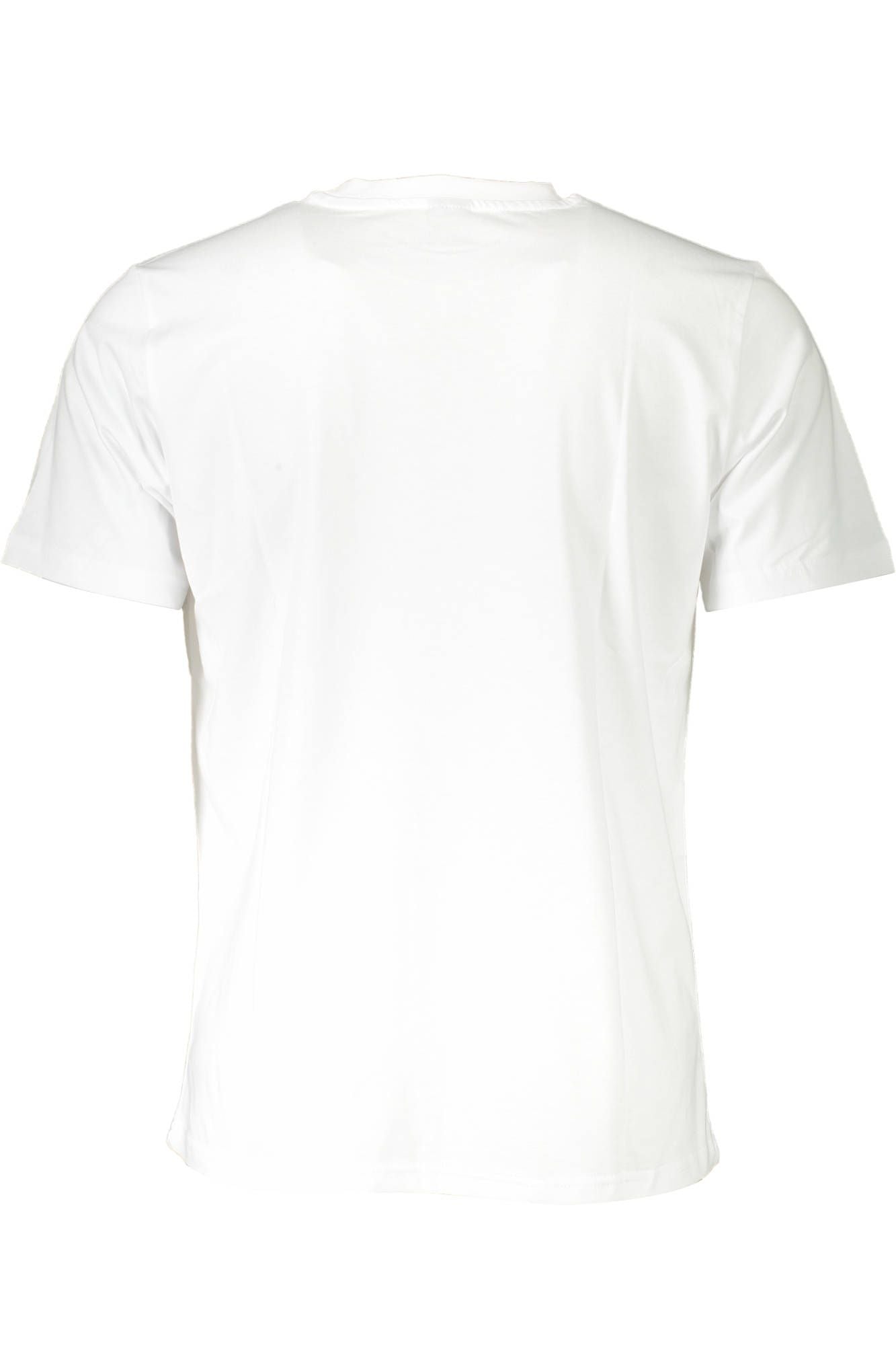 Chic White Cotton Tee with Logo Accent