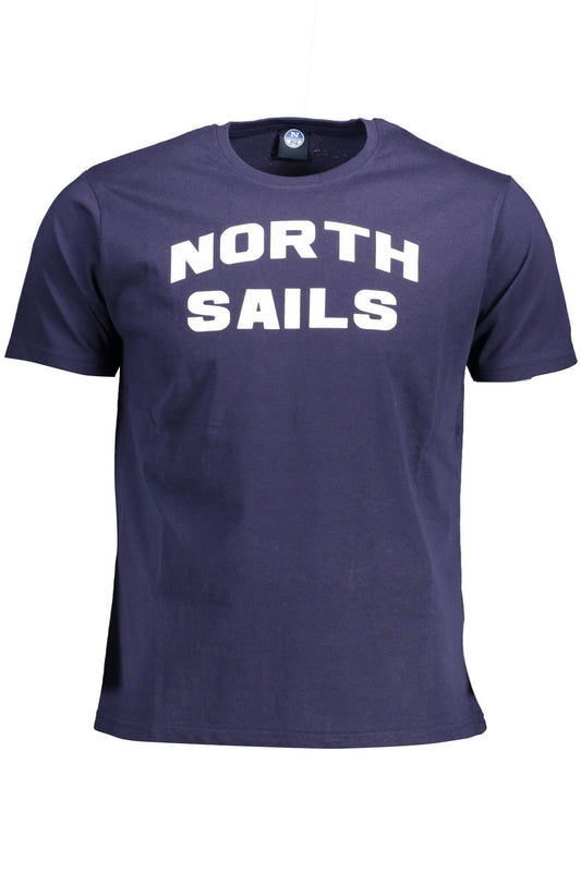 Nautical Blue Cotton Crew Neck Tee