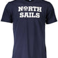 Chic Blue Cotton Tee with Classic Print