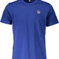Chic Blue Cotton Tee with Iconic Logo