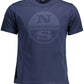 Chic Blue Nautical Print Tee for Men