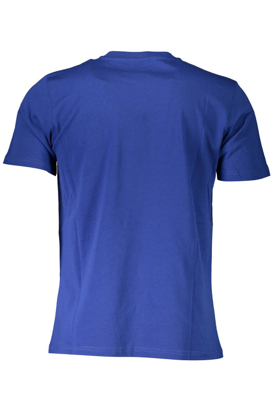 Chic Blue Round Neck Printed Tee