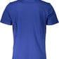 Chic Blue Cotton Tee with Iconic Logo