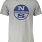 Sleek Gray Cotton T-Shirt with Iconic Print
