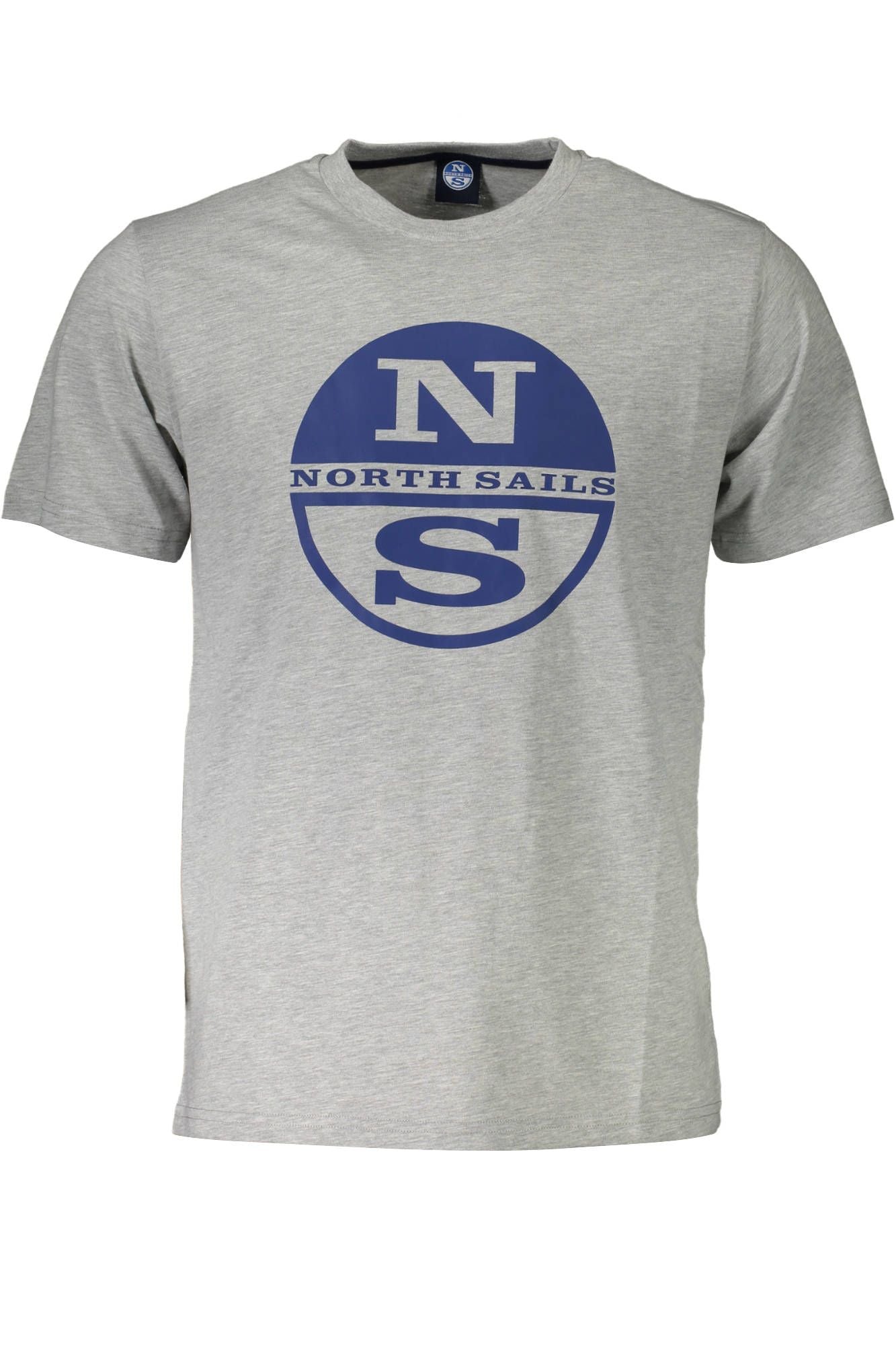Sleek Gray Cotton T-Shirt with Iconic Print