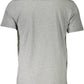Sleek Gray Cotton T-Shirt with Iconic Print