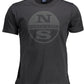 Sleek Black Cotton Tee with Iconic Print