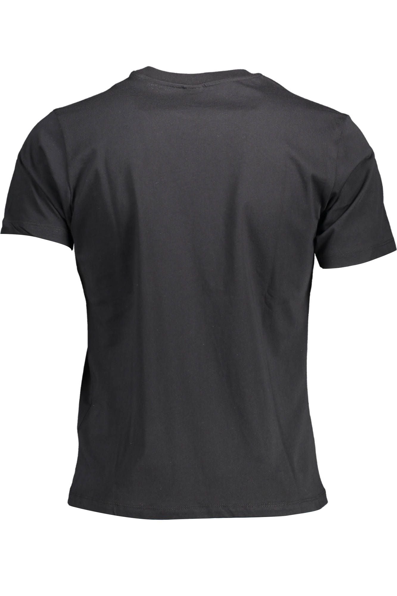 Sleek Black Cotton Tee with Iconic Print