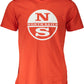 Vibrant Red Printed Cotton Tee