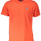 Chic Red Cotton Tee with Iconic Logo